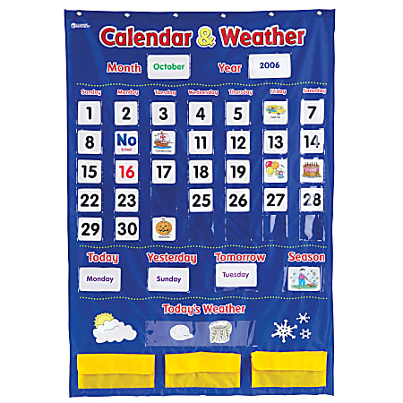 Learning Resources Calendar And Weather Pocket Chart