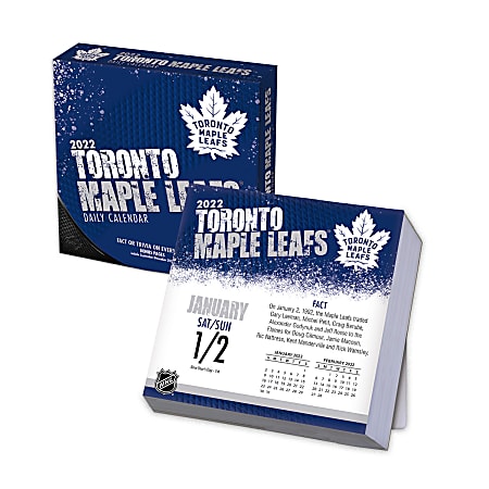Lang Turner Licensing Boxed Daily Desk Calendar, 5-1/4" x 5-1/4", Toronto Maple Leaves, January To December 2022