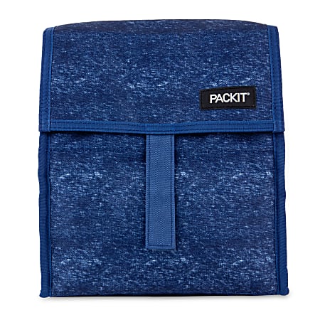 PackIt Freezable Hampton Lunch Bag 8 12 H x 10 12 W x 7 34 D Blue