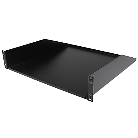 StarTech.com 2U Rack Mount Cantilever Shelf - Heavy Duty Fixed Server Rack Cabinet Shelf - 125lbs / 56kg - For Server - 2U Rack Height x 19" Rack Width x 18" Rack Depth - Rack-mountable - Black - SPCC - 125 lb Static/Stationary Weight Capacity