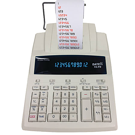 Datexx 19 PD Printing Calculator - Office Depot