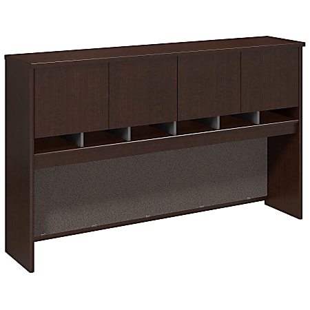 Bush Business Furniture Components 4 Door Hutch, 72"W, Mocha Cherry, Premium Installation