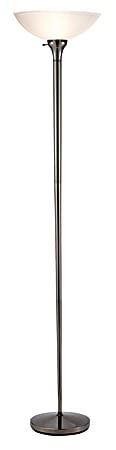 Adesso® Riverdale Floor Lamp, 74"H, Black Nickel
