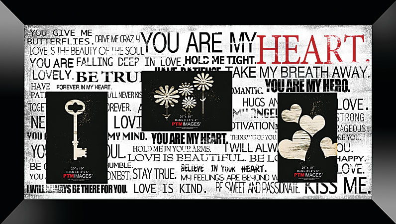 PTM Images Photo Frame, You Are My Heart, 22"H x 1 1/4"W x 12"D, Black
