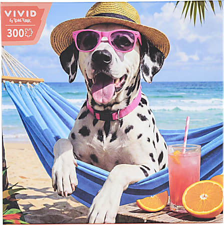 Vivid by Brea Reese 300-Piece Puzzle, Vacay Doggie, 18" x 24", Total Qty 1
