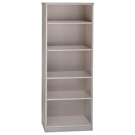 Bush Business Furniture Office Advantage 5-Shelf Bookcase, 26"W, Spectrum/Pewter, Premium Installation