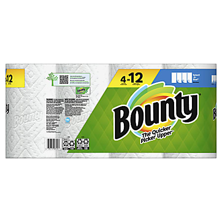Bounty 2 Ply Select-a-Size Paper Towel Roll, 135 Sheets / Roll - 8/Case