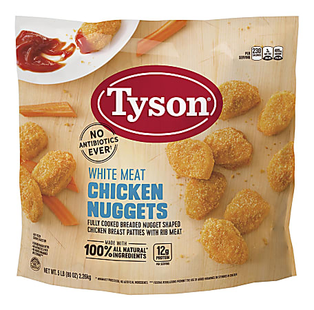 Tyson White Meat Chicken Nuggets, 5-Lb Bag