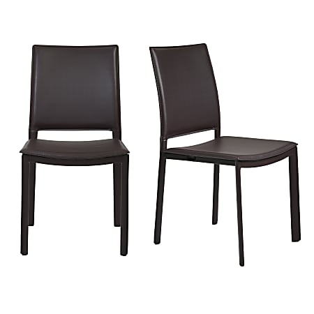 Eurostyle Kate Dining Chairs, Brown, Set Of 2 Chairs