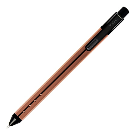 TUL Fine Writing Metal Retractable Pen With 2 Refills Rose Gold Black Blue Ink for sale online 