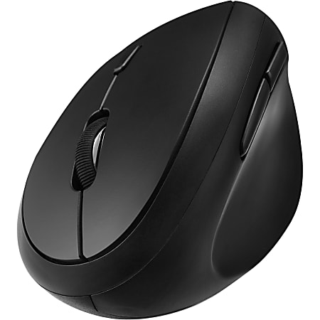 Adesso iMouse V10 - Wireless Vertical Ergonomic Mini Mouse - Optical - Wireless - Radio Frequency - 2.40 GHz - Black - USB - 1600 dpi - Scroll Wheel - 6 Button(s) - Right-handed