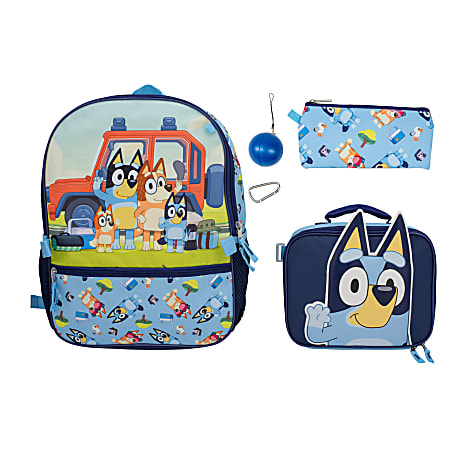Accessory Innovations Bluey 5-Piece Backpack Set, Blue