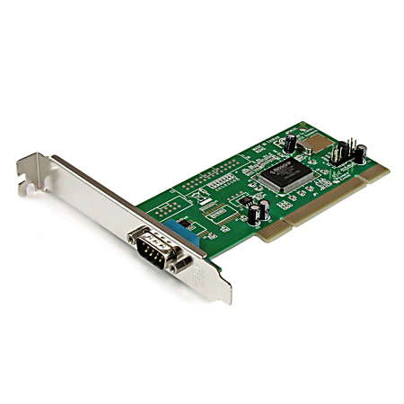 StarTech.com 1 Port PCI RS232 Serial Adapter Card - PCI1S550 - Serial adapter - PCI - RS-232 - V.24 - Add 1 high-speed RS-232 serial ports to your PC through a PCI expansion slot - Serial Adapter - RS232 Card - PCI Serial Card - PCI RS232