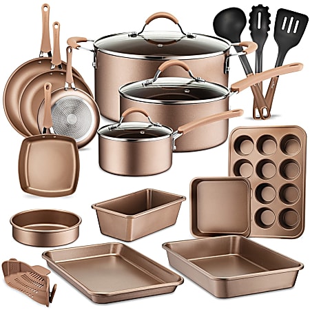 NutriChef 20-Piece Kitchenware Pots and Pans Set - 20 Pieces - Cooking, Frying, Sauce, Baking, Stew, Grilling, Soup, Pasta, Roasting - NCCW20S