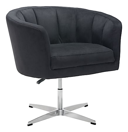 Zuo® Modern Wilshire Occasional Chair, Black/Chrome