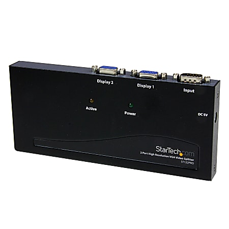 StarTech.com StarTech.com 2 Port High Resolution VGA Video Splitter - 350 MHz - ST122PRO