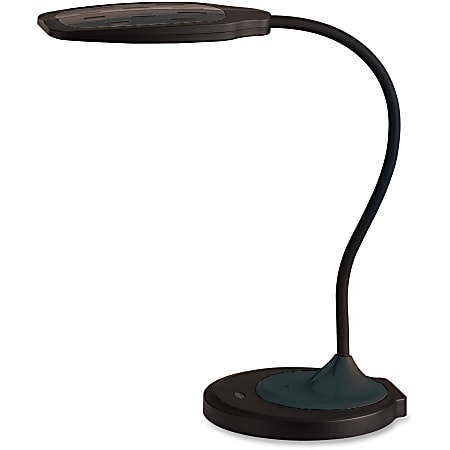 Lorell® LED USB Desk Lamp, Dimmable, Black