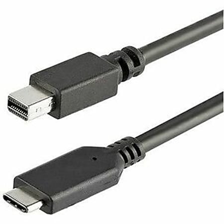 StarTech.com 1 m/3.3 ft. USB-C to Mini DisplayPort Cable - 4K 60Hz - Black - USB 3.1 Type-C to Mini DP Adapter Cable - CDP2MDPMM1MB