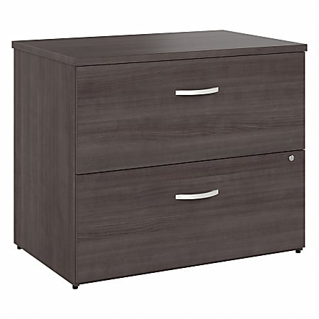 Bush Hybrid 2 Drawer File Cabinet Storm Gray - Office Depot