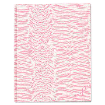 Rediform A10PNK2 Large Executive Ribbon Notebook - 150 Sheets - Sewn - Ruled - 18 lb Basis Weight - 8 1/2" x 11" - White Paper - Pink Cover - Hard Cover - Recycled - 1Each