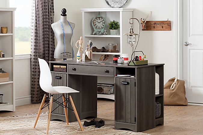 South shore artwork craft shop table with storage