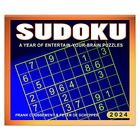 2024 Brown Trout Fun And Humor Daily Boxed Desk Calendar, 5” x 6”, Sudoku, January To December