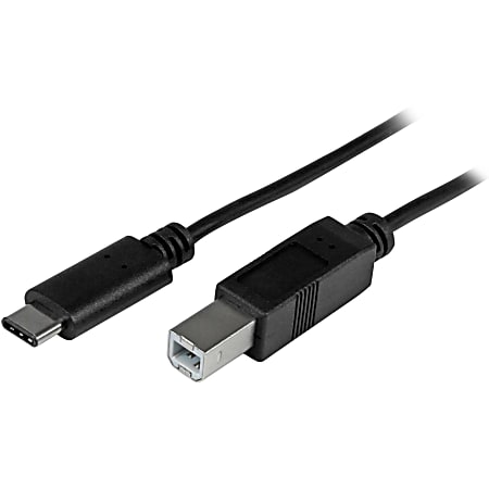StarTech.com USB C to USB B Printer Cable - 3ft / 1m - Black