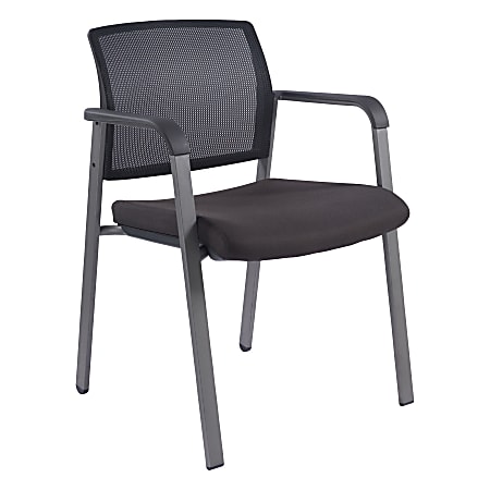 Lorell® Mesh Stackable Guest Chair, Black