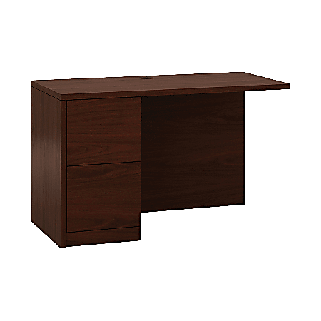 HON® 10500 48"W Left Desk Return With 2 Full Drawers, Mahogany