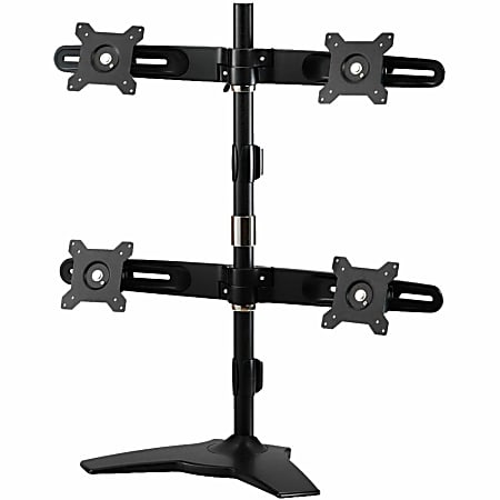 Amer Mounts Stand Based Quad Monitor Mount for four 15"-24" LCD/LED Flat Panel Screens - AMR4S