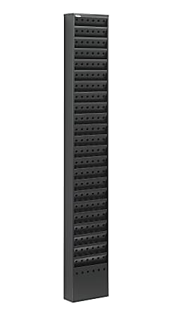 Safco® Steel Magazine Rack, 23 Pockets, 65 1/2"H x 10"W x 4"D, Black