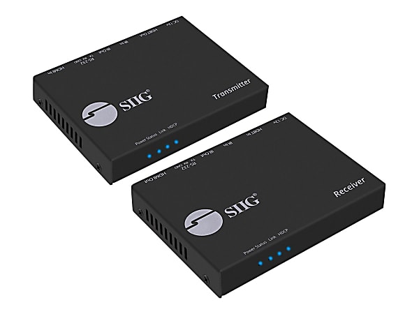 SIIG 4K HDMI HDBaseT Extender Over Single Cat5e/6 with RS-232, IR & PoC - 100m - 1 Input Device - 1 Output Device - CEH23F11S1