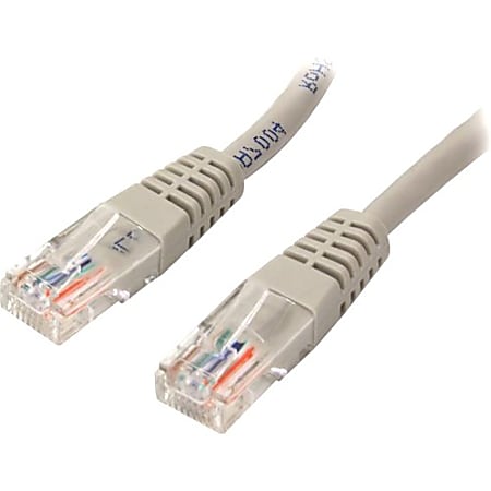 StarTech.com 50 ft Gray Molded Cat5e UTP Patch Cable Make Fast Ethernet ...