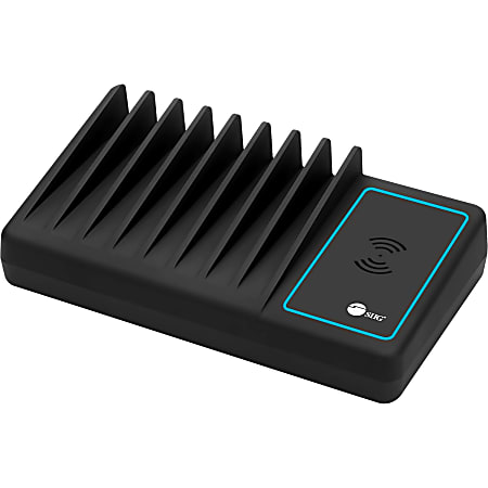 SIIG® 10-Port USB-A/C & Wireless Charging Station With Ambient Light Deck