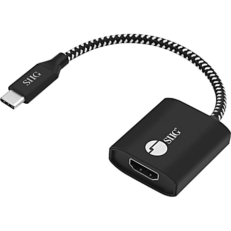 SIIG USB Type-C to HDMI Video Cable Adapter with PD Charging - Docking station - USB-C / Thunderbolt 3 - HDMI