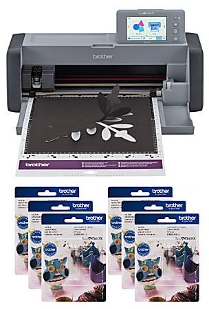 Brother® ScanNCut SDX125e 7-Piece DIY Cutting Machine Set With Scanner, Titanium/Gray