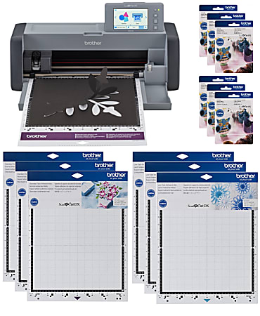 Brother ScanNCut DX 12 x 24 Standard and Low-Tack Adhesive Mats and 12 x 12 Non-Tack Scanning Mat