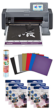 Brother® ScanNCut SDX125e 9-Piece DIY Cutting Machine Set With Scanner, Titanium/Gray