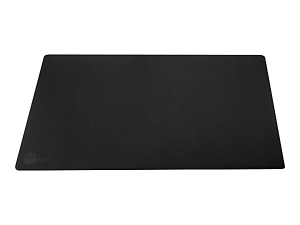 SIIG Large Artificial Leather Smooth Desk Mat Protector - Black - Rectangular - 22" Width x 0.12000" Depth - Artificial Leather - Black