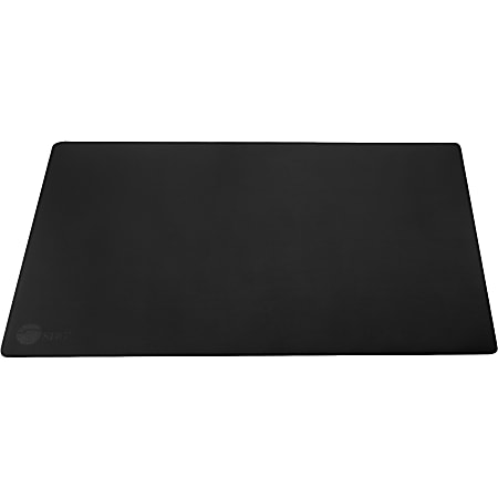 SIIG Large Artificial Leather Smooth Desk Mat Protector - Black - Rectangular - 22" Width x 0.12000" Depth - Artificial Leather - Black