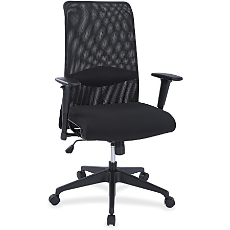 Lorell® High-Back Suspension Chair, Mesh/Fabric, Synchro-Tilt, Black