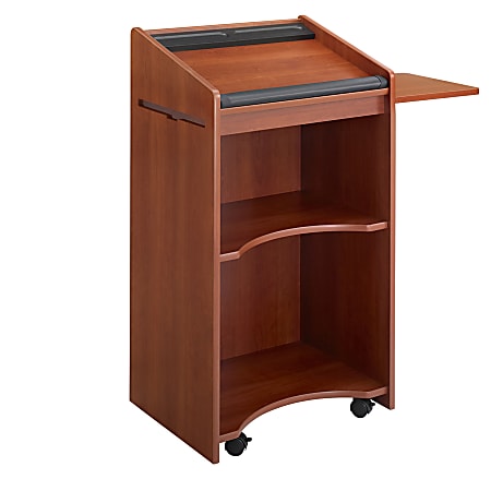 Safco® Executive Mobile Lectern, Cherry