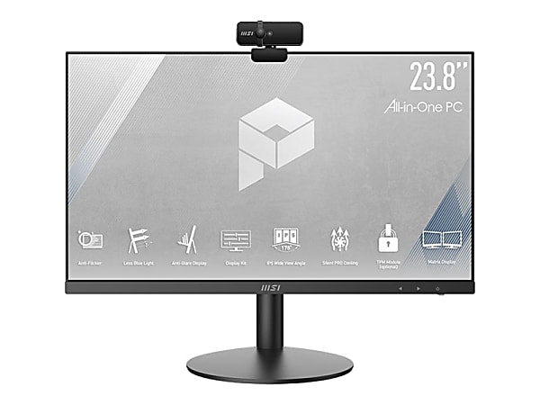 MSI PRO AP241 11M-001US All-in-One Computer - Intel Core i5 11th Gen i5-11400 Hexa-core (6 Core) 2.60 GHz - 8 GB RAM DDR4 SDRAM - 250 GB PCI Express NVMe SSD - 23.8" Full HD 1920 x 1080 - Desktop - Black - Intel H510 Chip - Windows 10 Pro