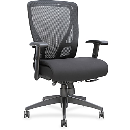 Lorell® Executive Mesh/Fabric Chair, Black