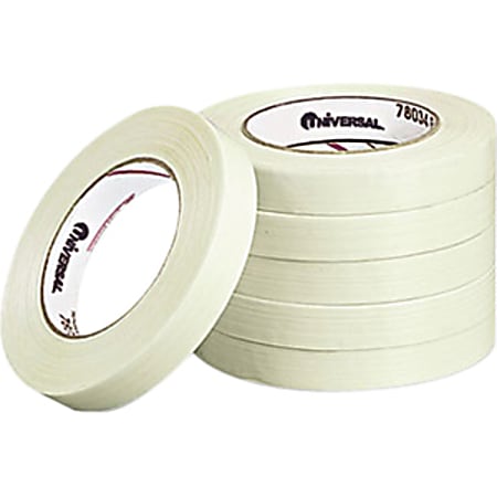 Universal Filament Tape - 60 yd Length x 0.75" Width - 3" Core - Clear - Fiberglass - Burst Resistant - For Packing