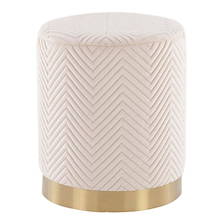 Cream and 2025 gold ottoman