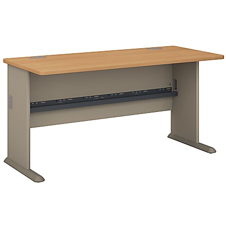 Bush Business Furniture Office Advantage Desk 60"W, Light Oak/Sage, Standard Delivery