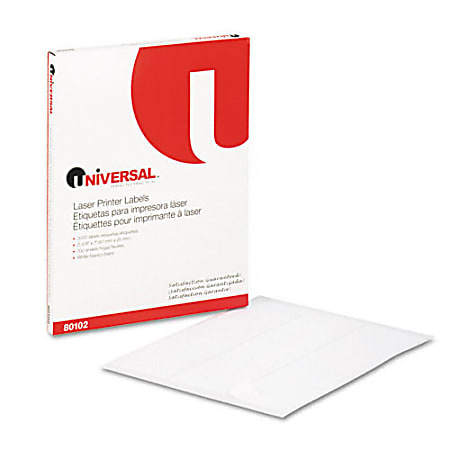 Universal Permanent Labels UNV80102 1 x 2 58 White Box Of ...