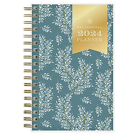 2024 Day Designer WeeklyMonthly Planning Calendar 3 58 x 6 18 Graceful  Ocean January To December - Office Depot