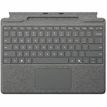 Microsoft Surface Pro Keyboard with Pen Storage - Platinum - Notebook - TouchPad - Mechanical Keyswitch - Platinum
